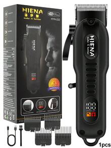 HIENA 男士电动理发器/胡须修剪器，1件装、2件装、3件装，迷你机身，舒适握柄，USB充电，无线使用，满足居家理发和剃须需求，送给父亲或男友的礼物 - 黑色 - 查看 15