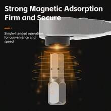 ROCKBROS 1pc Mini Ratchet Wrench With 10 Bits 1/4 Inch Ratchet Box Repair Tool Set With Tire Wrench Bicycle Multitool With Magnetic Bits Ratchet Set For On The Go MTB - Black - View 3