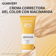 QUARXERY Crema Hidratante Coloreada con Niacinamida 8% Glycerina - Corrector de Tono para Piel Sensible Sin Alcohol - Albaricoque - Ver 1