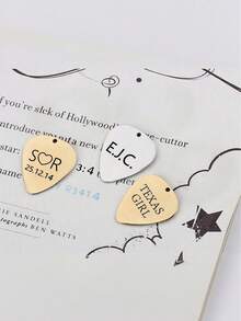 Custom Personalized Guitar Picks, Personalized Guitar Picks, Stainless Steel Guitar Picks, Personalized Bass Guitar Accessories, Alentine's Gift Christmas Gift, Personalized Gifts, Birthday, For Friend, Boyfriend, Girlfriend, Family - Multicolor - View 5