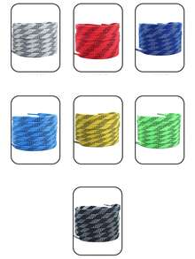 1 Pair Ice Hockey/Figure Skating Laces - Double-Layer Reinforced Waxed Tips, White/Blue/Black, For Ice Hockey & Roller Skating, Skating Maintenance, Durable Construction