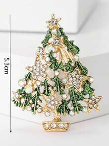 Broșă emailată pentru brad de Crăciun - Accesoriu unisex pentru sărbători - Broșă unică pentru bijuterii vestimentare
