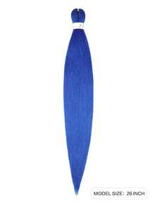 26 Inch Braiding Hair Pre Stretched Blue Braid Synthetic Jumbo Braids Hair Extensions 1/2/3 Pcs - Blue - View 3