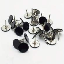 100pcs Decorative Pushpins, Large Head Thumbtacks, Pins, Flat Head Tacks, For Retail Security Tags, Anti-Loss And DIY Decoration - Black - View 4