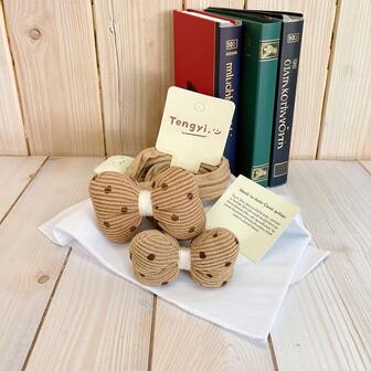 Nuevo clip de pelo con lazo de lunares y cuadros de color café vintage para otoño/invierno, accesorio de cabello versátil, cinta para el cabello, sujetadores de cola de caballo, bandas elásticas para el cabello, scrunchies