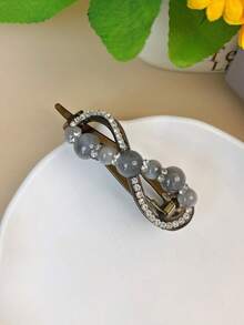 Presilha de cabelo feminina de luxo em acrílico com design de gota d'água (1 unidade) - Acessório elegante e versátil para cabelo feminino, com presilhas de garra, grampos de cabelo e presilhas de cabeça. - Multicolorido - Ver 8