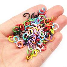 200 piezas de 6/8/10 mm Anillos abiertos de metal de colores para cadenas de collares, anillos divididos, accesorios de joyería DIY, suministros - Anillos de salto - Ver 2