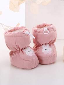 Infant Winter Warm Shoes, Soft Bottom Infant Shoes, Thermal Lined Anti-Cold Infant Shoes - Pink - View 10
