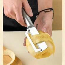 Premium Stainless Steel Vegetable Peeler – Ergonomic Kitchen Tool For Cucumber, Potato & Sugar Cane - 1 chiếc - Xem 2