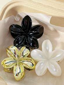 2 piezas Pinzas de pelo de 6 cm/2.36 pulgadas Flor de acrílico grande Pinza de pelo elegante y delicada Clip decorativo para moño Accesorio de pelo versátil para uso diario Decoración de pelo dulce y fresca Adecuado para accesorios de pelo diarios, artículos escolares, accesorios de otoño e invierno para vacaciones Mujer