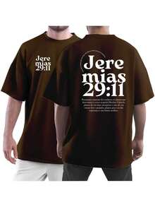 Religious T-Shirt Jeremiah 29:11 Comfortable 100% Cotton Christian Fashion - 巧克力棕 - 查看 2