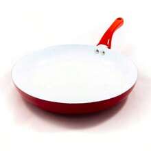 Sartén Utensilios De Cocina Planos Para Cocinar A Diario,Sartén Antiadherente De 20cm/24cm/28cmPulgadas Para Sopa - Rojo - Ver 9