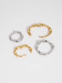 1 Pc Of S925 Silver Smooth Geometric Winding Earrings, Gold Spiral Earrings, Silver Twist Hoops, Twisted Huggie Jewelry, Daily Basic Everyday Hoop,Suitable For Women's Daily Wear, Wedding And Birthday Gifts