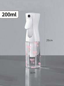 Bow Tie Pattern Clear PET Refillable Travel Spray Bottle, Multi-Purpose Fine Mist Spray Bottle For Travel And Business Trip,Makeup Remover Dispenser, Reusable Hair Spray Bottle, Continuous Water Mister, For Hair Styling, Cleaning, Plants, Facial Moisturizingtravel Essentials Vacation Holiday Travel Bottles