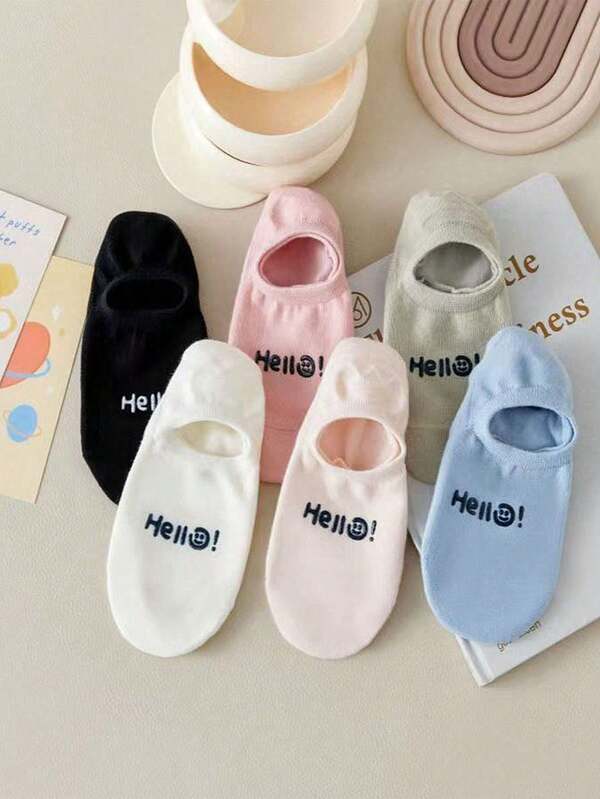 5 Paar leichte, verschleißfeste, geruchshemmende, schweißabsorbierende, unsichtbare Sommersocken, flache Bootsocken