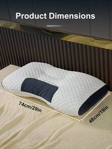 1/2pcs Pillows, Bedding, Bed Pillows, Massage Neck Pillow, Christmas Decoration, Room Decor, Suitable For Cervical Spine-Adult Sleep Health Care| Shoulder Pain Pillow For All Sleeping Positions, Honeycomb Shape Massage Pillow, Help Sleep And Protect The Neck Pillow, High Quality Pillow Core, Dorm Room Essentials College, Suitable For Home Bed, Sofa, Living Room, Bedroom - 蜂巢枕芯 - 查看 2