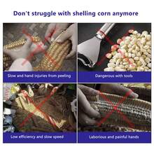 Trilladora de maíz para uso con taladro eléctrico eficiente Peladores Mazorcas  de Maíz con par de guantes y llave inglesa - Naranja - Ver 3