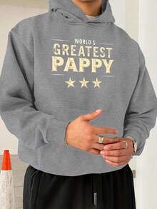 Sudadera con capucha para hombres de talla PAPPY JPH-9, la mejor del mundo - Sudadera casual suelta negra con letras doradas y patrón de estrella rota, lavable aáquina, cómoda para uso diario, sudadera impresa duradera, talla - Negro - Ver 11
