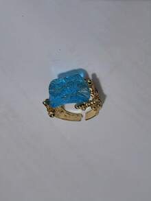 1/2/4 pezzi Set di collane a onde, anello a forma di onda del mare di lusso leggero e creativo, orecchini, anello versatile in quarzo cristallo Torina per donne, anello terapeutico magnetico di drenaggio linfatico in quarzo cristallino, anello cavo multicolore con strass