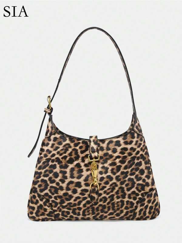 1 pièce Sangle d'épaule ajustable pour sac crescent en suède angora, style vintage minimaliste avec crochet à pression. Convient pour les sorties, les dates et les fêtes