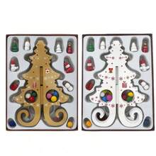 1pc Christmas Decor Gift, Wooden Christmas Tree, Christmas Decoration Gift, 6-Piece Tree With Random Small Ornaments (Slight Paint Chipping Is Normal, Color May Differ Slightly From Photos Due To Lighting) - Multicolor - View 10