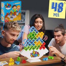 Juego Equilibrio Torre 48PCS Bloques de Construccin de Equilibrio de Descompresin Juegos Mesa perfectos para nios, Adultos Color 48 - Color 48 - Ver 2