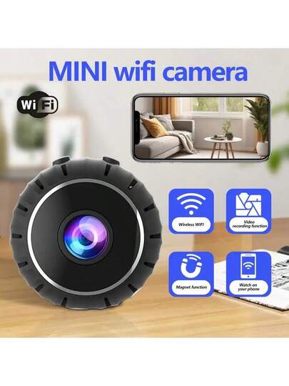 1pc Small 1080p Spy Camera, 2.4G Wireless WiFi Hidden Full HD Home/Office Security.