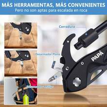 Regalos de Navidad para Papá,Navajas Multiusos 6 en 1,Regalo de Navideño Cumpleaños para Papá Originales,Mosquetón Multiusos con Navaja de Bolsillo,Equipo de Supervivencia para Acampar - 1 - Ver 8