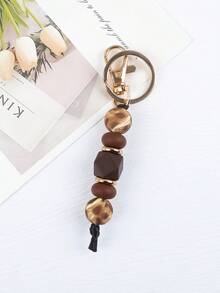 1 件简约硅胶串珠钥匙扣、背包钥匙圈配件、汽车钥匙防丢链、送给女士的可爱礼物万圣节汽车配件包饰背包学校可爱哥特 Y2k 包饰挂绳带身份证夹汽车配件包饰 - 彩色 - 查看 22