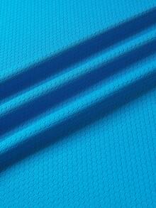 1pc Men's Autumn/Winter Sports T-Shirt, Reflective Trim Design, Long Sleeve Casual Round Neck T-Shirt, Outdoor Fitness Activewear, Soccer Grid Polyester Knit Fabric - Lightweight, Soft, Comfortable, Suitable For Layering, Gym Workout, Outdoor Running, Cycling, Fishing, Basketball And Household Wear