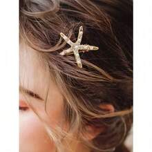 3pcs Vintage Faux Pearl Decor Starfish Shaped Hair Clip Stylish Hair Bun Maker Accessory, Suitable For Women And Girls For Daily Wear ,Flat Claw Clip, Claw Clips, Clips For Hair, Hair Slide, Hair Claws, School Stuff - Nhiều màu - Xem 4