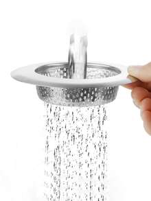 1/2 Stücke Edelstahl Küchenspüle Filter - 4,5 Zoll breite Kante, rostfrei und verstopfungsfrei Essenssammler, einfach zu reinigen, Abflussfilter installieren, Ordnung im Haushalt