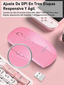 Ratón inalámbrico silencioso, compatible con iPad y portátil - 2pcs - Ver 7