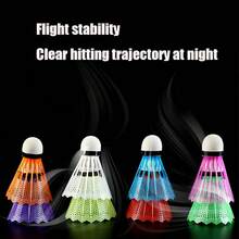 10pcs Colorful Feather Shuttlecocks, Plastic Badminton Shuttlecocks For Beginner Practice, Random Color - Multicolor - View 5