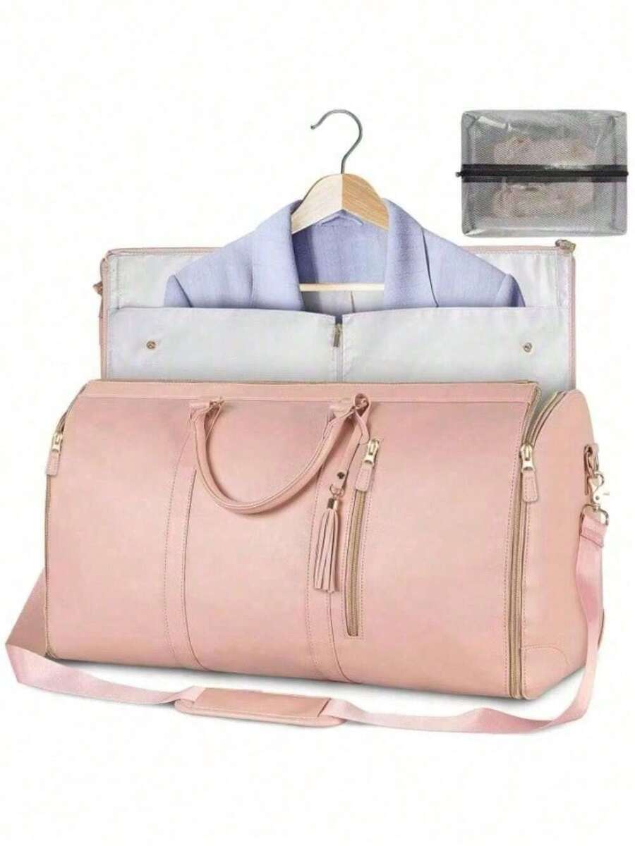 New Large Travel Bag Women Foldable Waterproof Daily Style, FASHION SHOP - 乾枯玫瑰色 - 查看 1