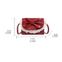 Bolso bandolera pequeño para mujer, bonito bolso bandolera con lazo, ligero y con correa larga. - Blanco - Ver 8