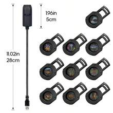 USB海洋投影灯 - 3种/6种/10种投影图案，LED海洋生物投影灯，鳗鱼图案，卧室和客厅氛围营造，墙面和天花板装饰，完美节日礼物，家居装饰，拍照背景，USB灯 - 海洋動物 - 查看 8