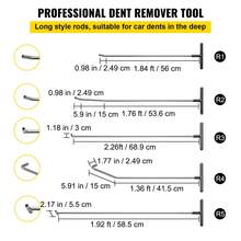 Rods Dent Removal Kit, 13 Pcs Paintless Dent Repair Tool, 5 Pcs Stainless Steel Dent Rods, 8 Pcs Tapper Heads, Professional Hail Dent Removal Tool For Minor Dents, Door Dings And Hail Damage - 13 Pcs - View 4