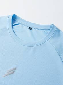 1 Stück Herren Herbst/Winter Sport T-Shirt, Design mit reflektierendem Saum, Langarm Lässig Rundhals T-Shirt, Outdoor Fitness Sportbekleidung, Fußball Gitter Polyester Strickstoff - leicht, weich, bequem, geeignet zum Layering, Fitnessstudio Workouts, Outdoor Laufen, Radfahren, Angeln, Basketball und Haushaltsaktivitäten