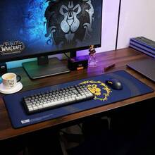 Mouse Pad Gaming de Red Alliance, Pad Mouse de 80x30cm, Tapete Escritorio Profesional Para Teclado y Mouse, Alfombrilla Antideslizante Doble Costura, Porttil, Mousepad JuegosOficina - Azul - Ver 9