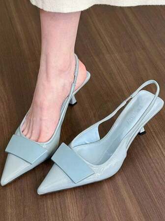 Franse stijl herfst/winter lakleren zwarte gesloten teen hakken, elegante dames sandalen met smalle hak 2025 lente/zomer, elegant, kitten heels, feest