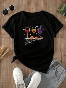 MURAMASA Camiseta con estampado de halloween - Negro - Ver 1