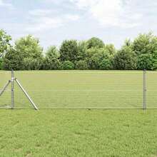 vidaXL Geschweißter Drahtzaun Silber 0,6 X 25 M Stahl - Silver - View 1