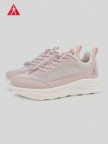 zulijian Foot Health Casual Comfortable Versatile Slip-On Contrast Color Flat Casual Walking Athletic Shoes, Lace-Up Soft Bottom Casual Shoes, Low-Top Outdoor Flat Shoes, Round Toe Low Heel Non-Slip Solid Color Elegant Soft Bottom Hiking Shoes, Ladies Low-Top Leather Athletic Skate Shoes - Pink - View 3