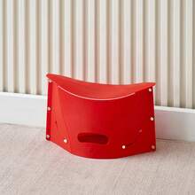 Taburete plegable portátil para exteriores, sillas, taburete portátil para acampar, taburete de almacenamiento, silla plegable, pesca, ligero - rojo Sin cuerda - Ver 13