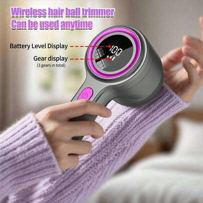 New Upgraded Portable Multi-Function Lint Remover, Removes Fuzz, Lint Collector, Depiller, Multiple Colors Available, USB-C Fast Charging, Electric Fabric Defuzzer, Portable Lint Remover Fuzz Remover, Powerful Motor With LED Smart Digital Display, Suitable For Clothes, Bedding, Carpets, Sofas, Laundromat! Perfect Gift For Valentine's Day, Christmas!
