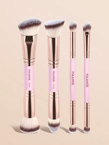 MAANGE 2/4件套专业高效化妆刷套装，包含粉底刷、腮红刷、散粉刷、修容刷、高光刷、眼影刷和遮瑕刷。柔软耐用，适合居家或旅行使用。粉底刷尤其适合搭配粉底液，是送给女性和女孩的绝佳礼物。 - 彩色 - 查看 13