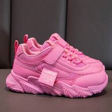 Zapatos de estudiante para niños de talla mediana y grande, zapatos para correr, zapatos deportivos para niñas, zapatos de malla - Rosa - Ver 7