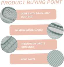 Tabla de Lavar para Ropa de Lavado a Mano, Tablero Lavado para lavandería, Tablero plástico sin Deslizamiento con Soporte jabón Drenaje y Mango Colgante, portá - 1 - Ver 4