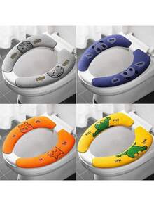 浴室马桶座垫 - 马桶座垫套防滑软垫马桶座圈加热器，柔软，舒适，可清洗，易于安装，可重复使用马桶盖套